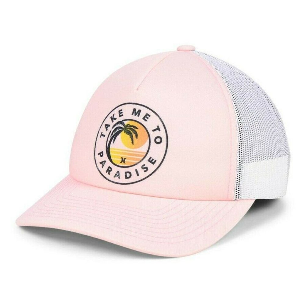 Hurley Women's Take Me To Paradise Trucker Hat Cap -Pink